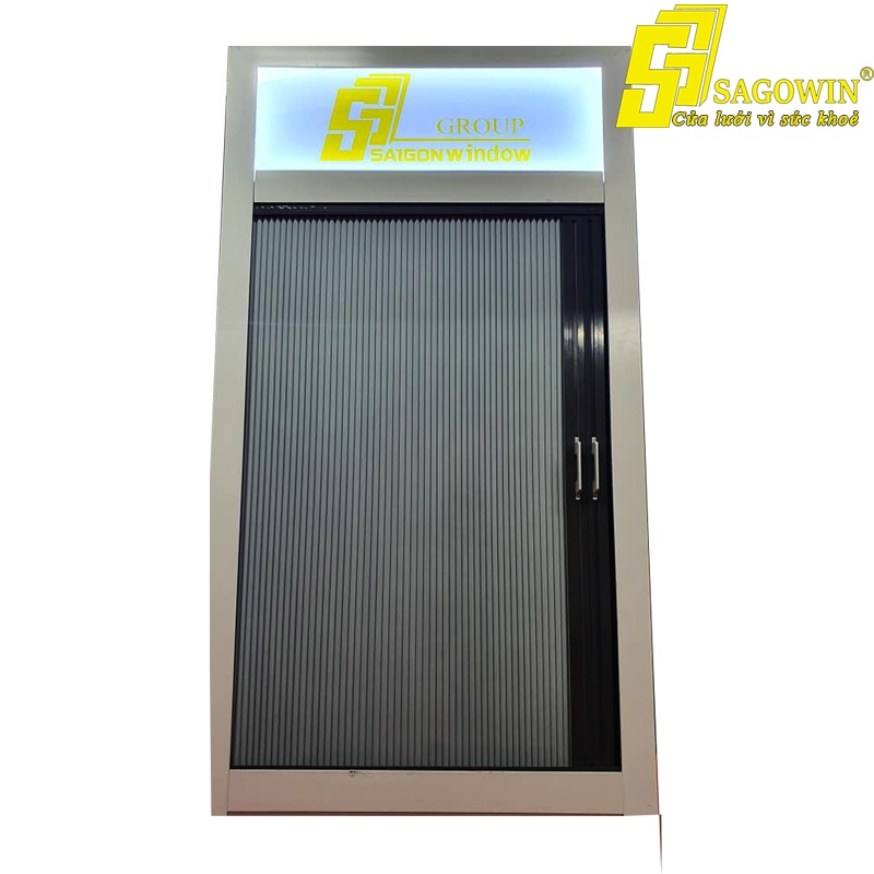 Cửa lưới xếp xích kết hợp màn rèm tổ ong MSP SC-ML